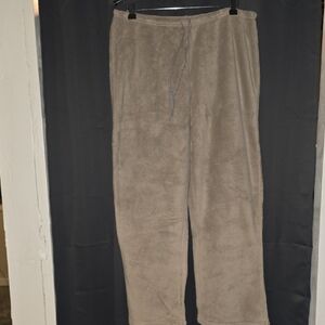 Midnight by Carole Hochman Tan Fleece Pajama Pants